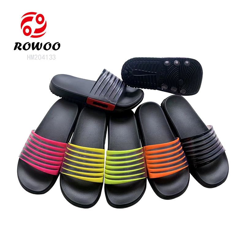 Multi-color Stripe PVC Slide Sandals Wholesale