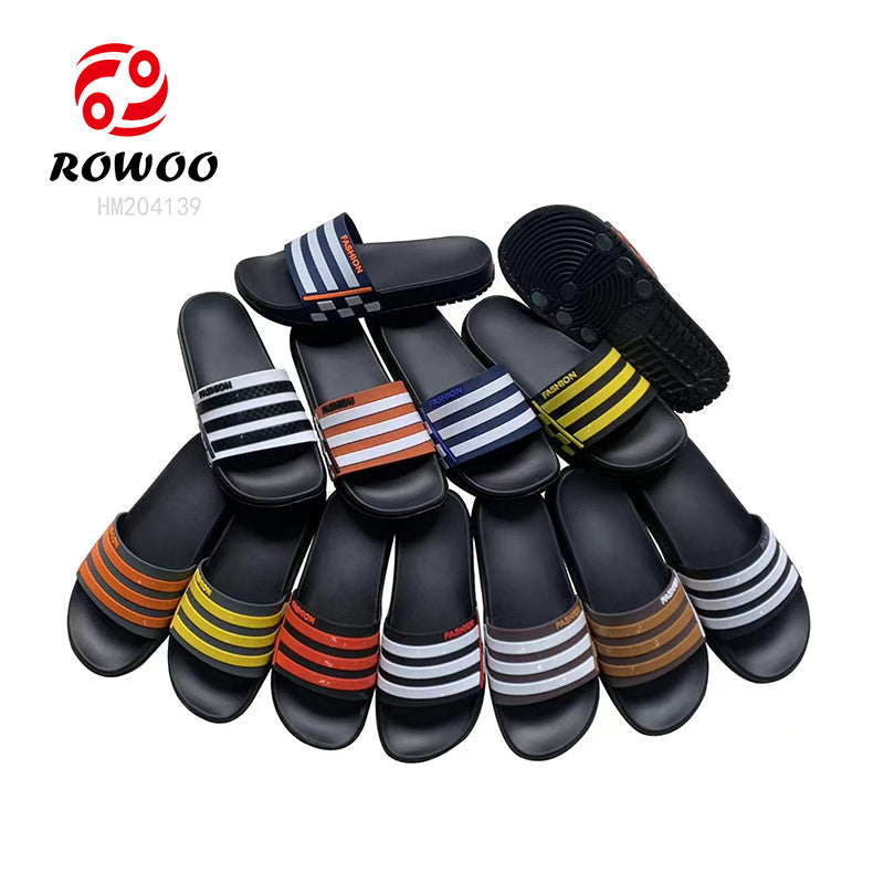 Multi-color 3-Stripe Slide Sandals Wholesale