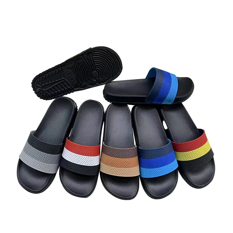 Men's Color Block Mesh Slide Sandals Wholesale