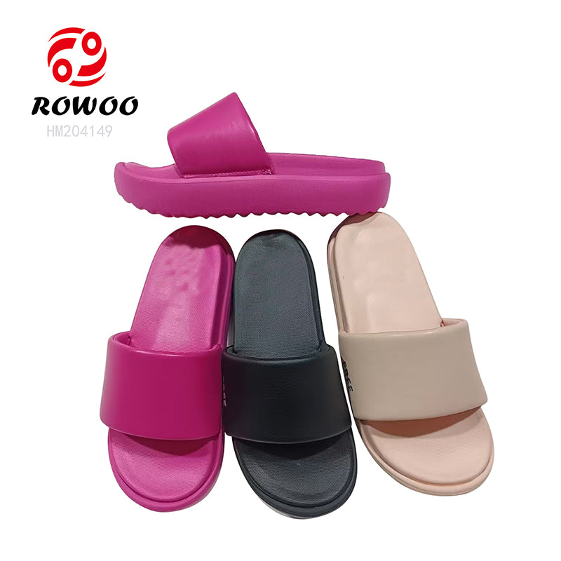 Solid Color Thick Sole Slide Sandals for Women
