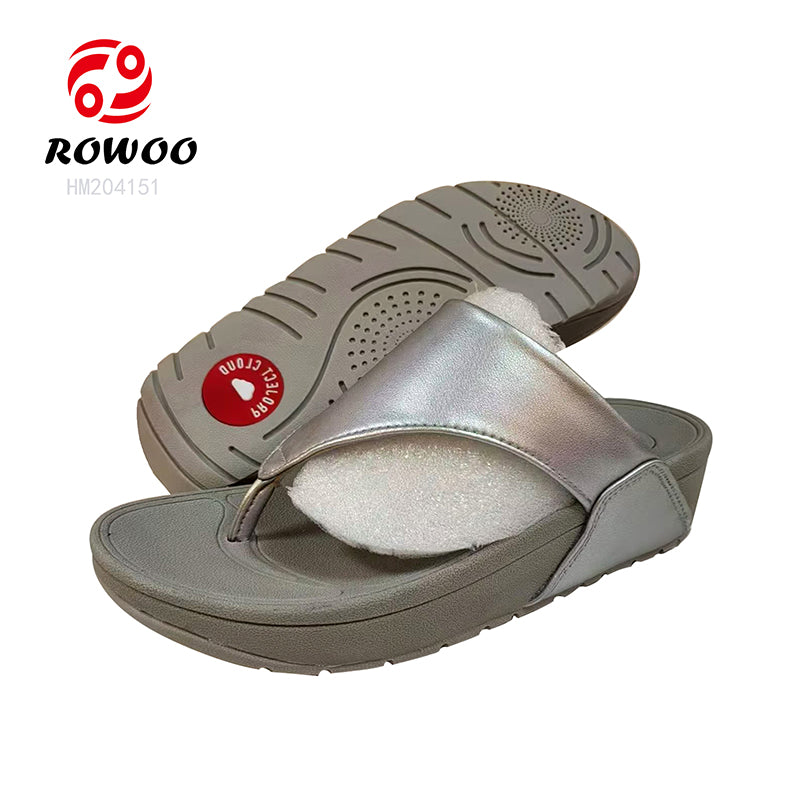 HUMMOO Women's Wedge Heel Flip Flops