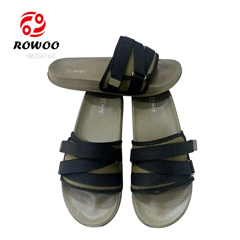 HUMMOO Men's Cross Strap Sport Slide Sandals