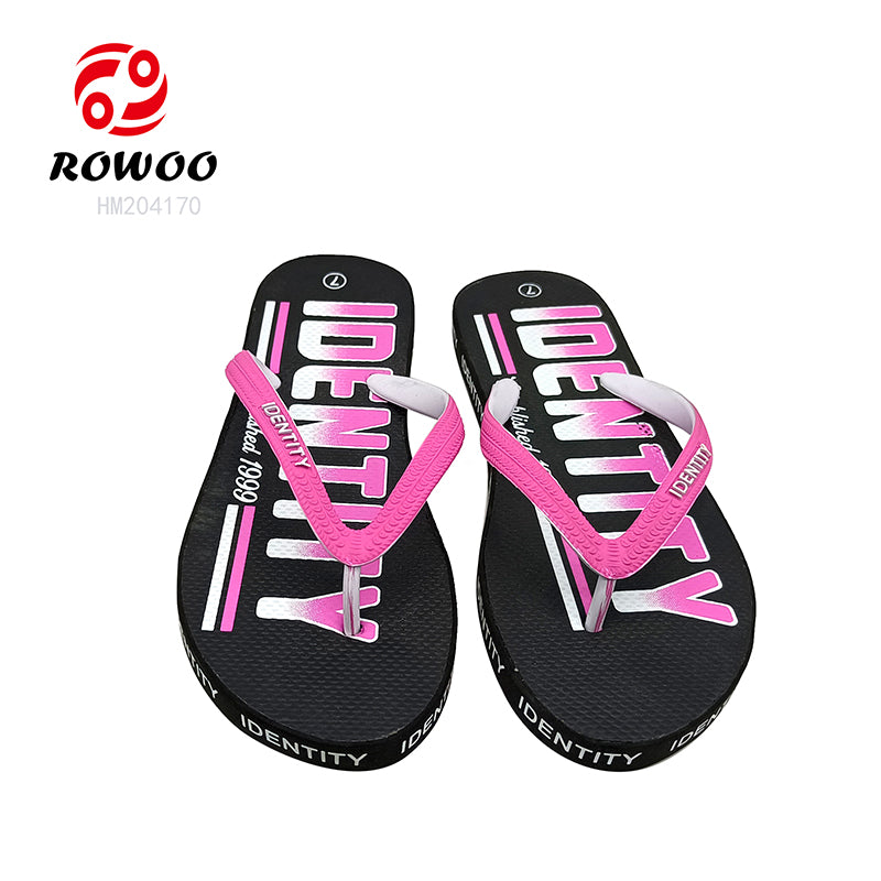 Wholesale Women's Casual Letter Print Beach Flip Flops