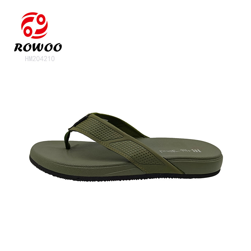 Olive Green Men's Casual Flip Flops