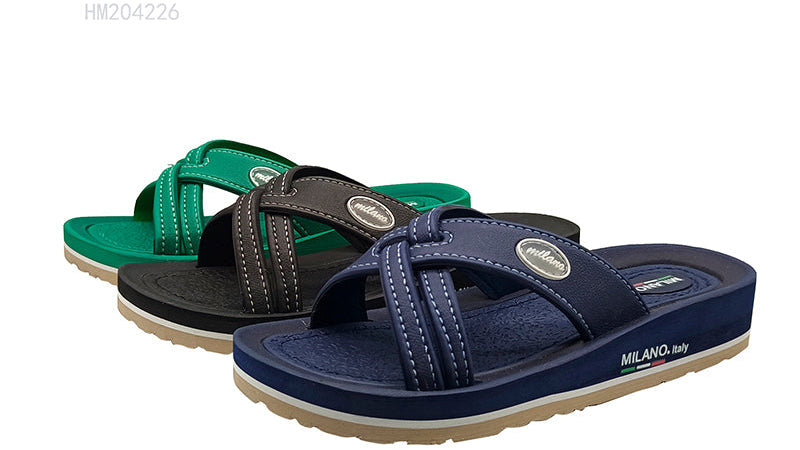 Milano Cross Strap Platform Slides