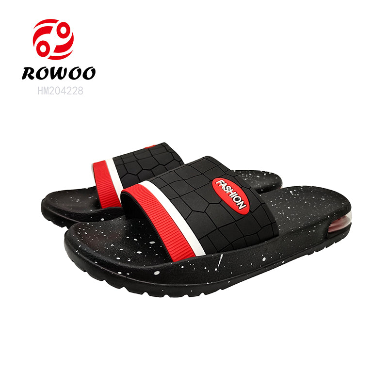 Black Air Cushion Fashion Slides