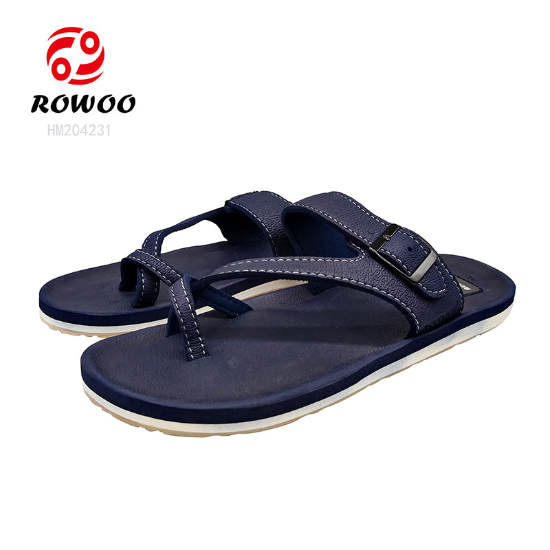 Navy Adjustable Strap Men's Sandals