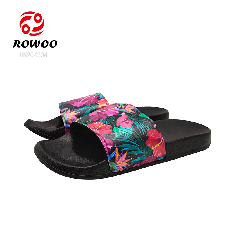 Tropical Floral Print Women's Slides
