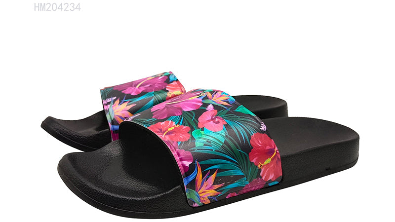 Tropical Floral Print Women's Slides