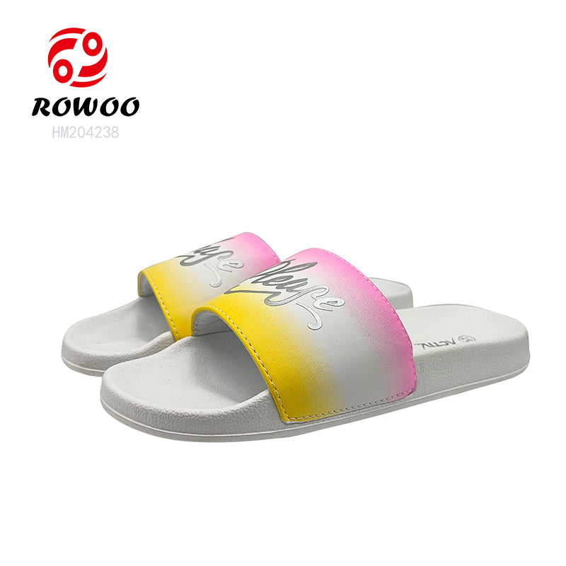 Gradient Script Print Women's Slides