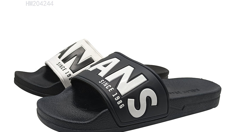 HUMMOO Men's Letter Print Slide Sandals