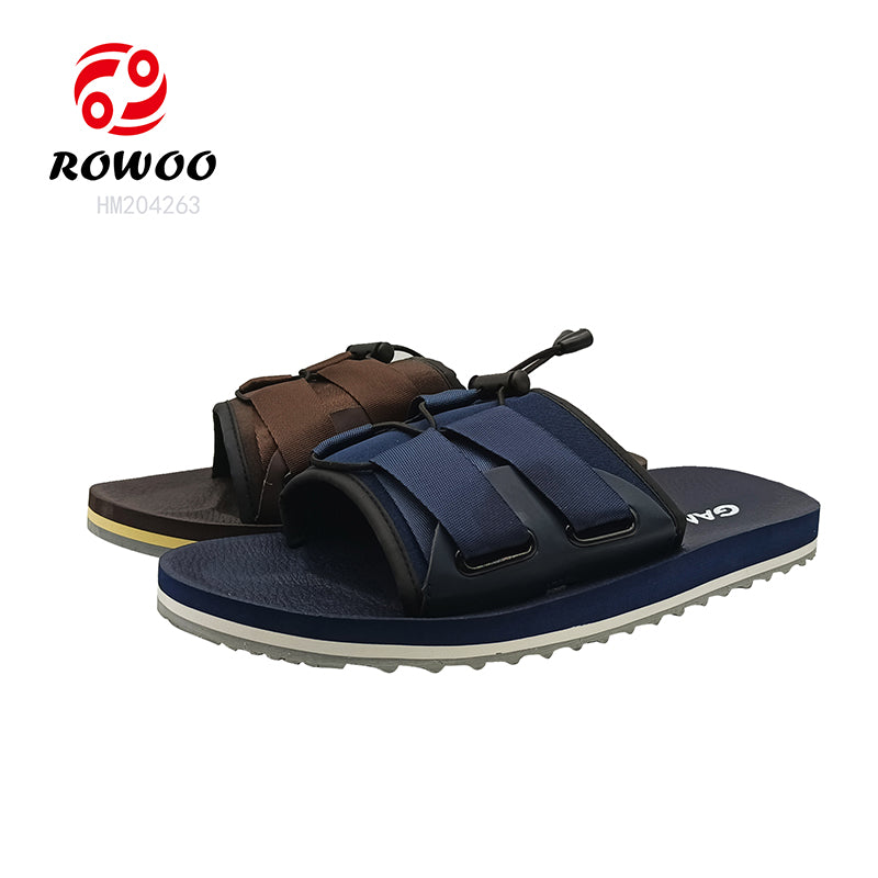 HUMMOO Men's Adjustable Strap Slide Sandals