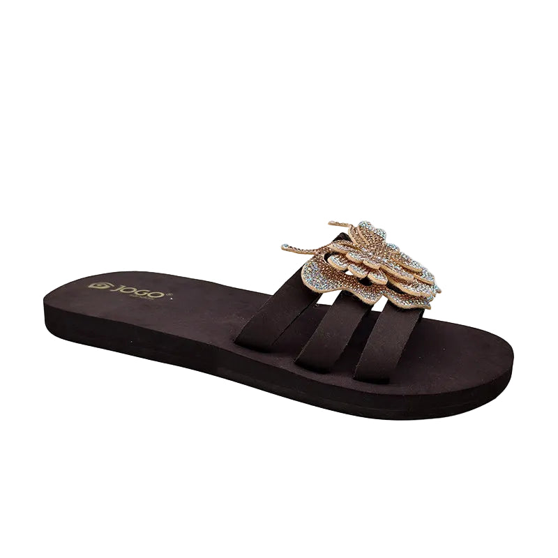 Rhinestone Butterfly Slides