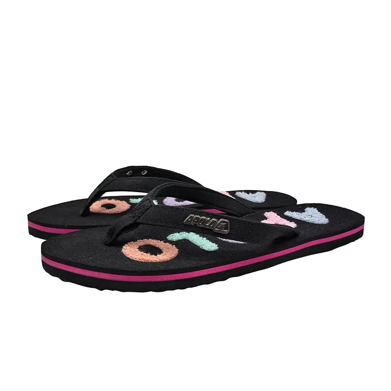 Flocking Letter Flip Flops