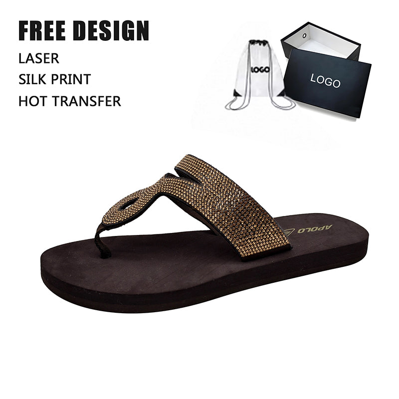 Sparkle Bling Rhinestone Flat Flip Flops