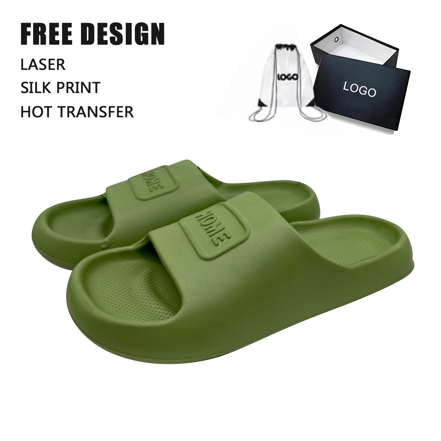 Embossed HOME Green Slide