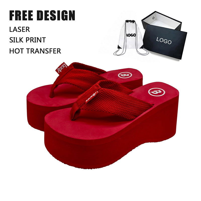 Logo Tag Platform Thong Sandal
