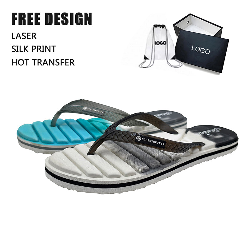 Gradient Ribbed Insole Flip Flop