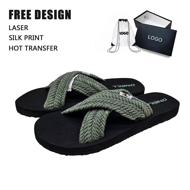 Sage Braided Fabric Flip Flop