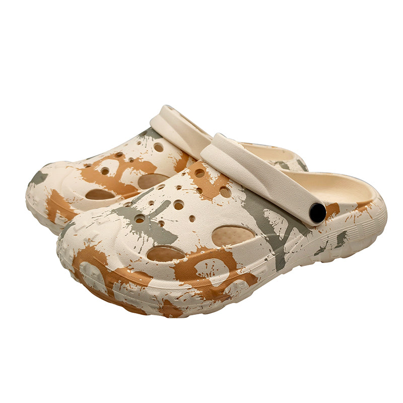 Neutral Paint Print Outdoor Garden Clog