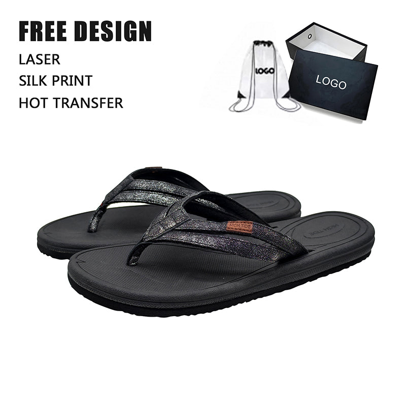 Leather Tag Flip Flops