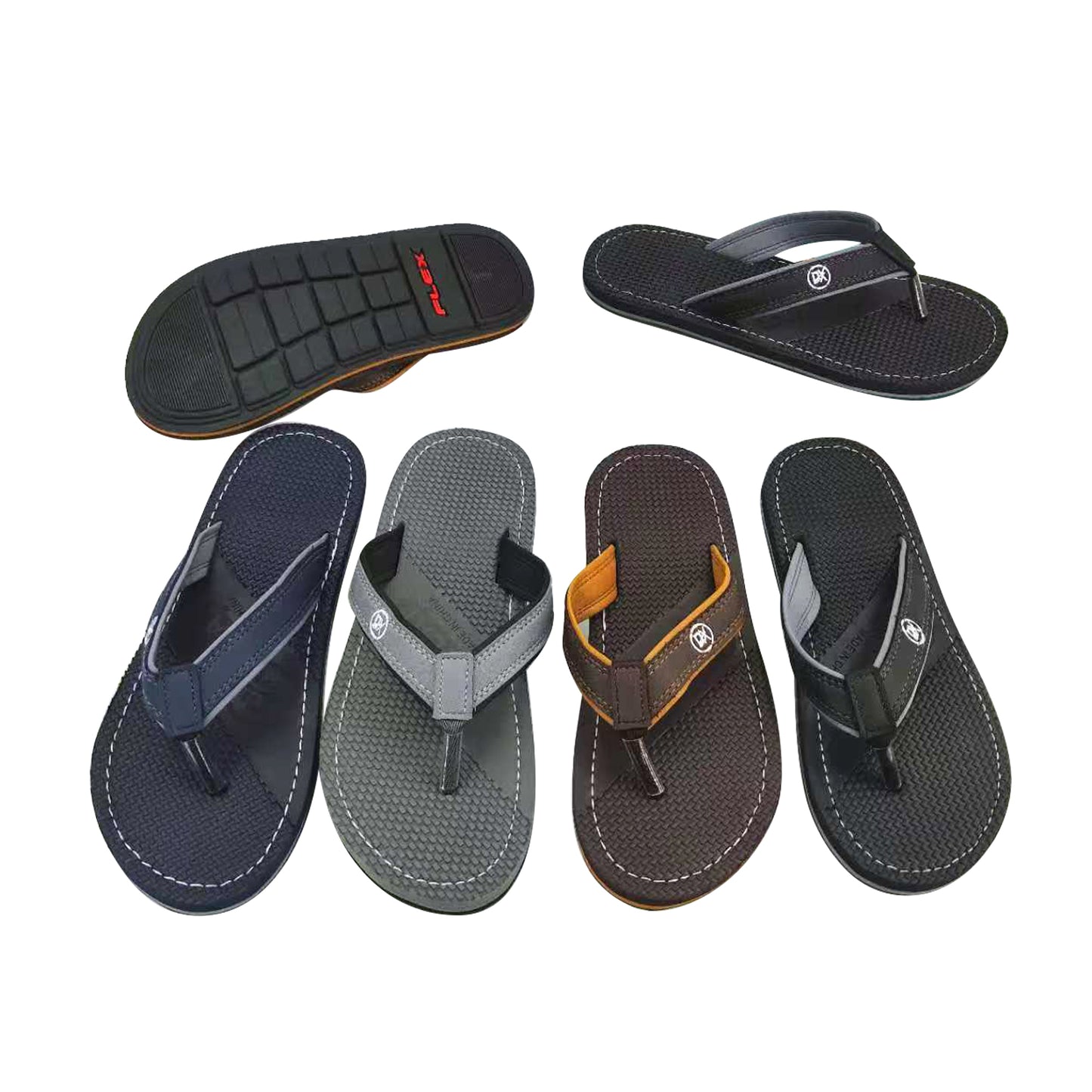 Block Grid Anti-Slip Outdoor Mens Thongs