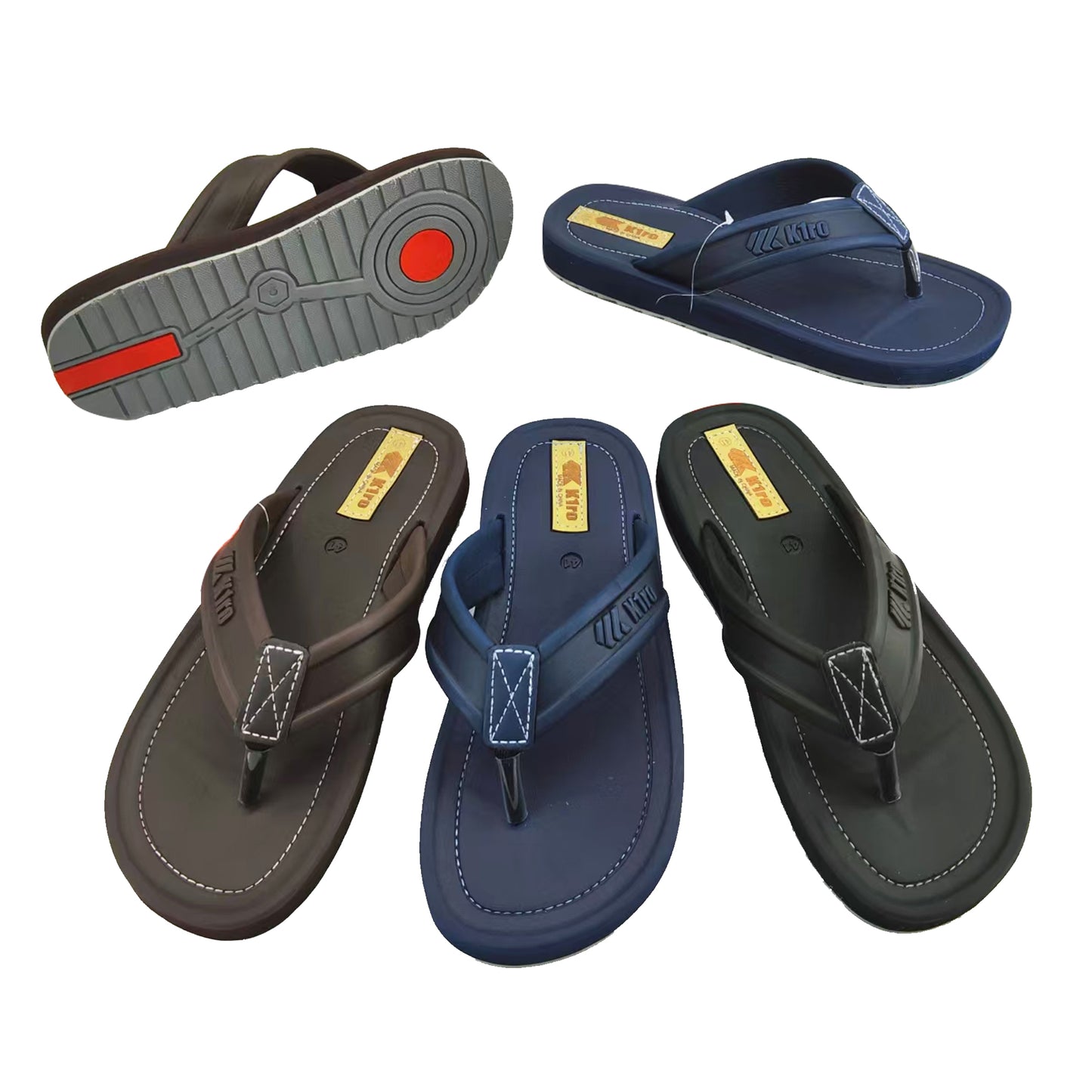 Emboss Logo Men Flip Flops