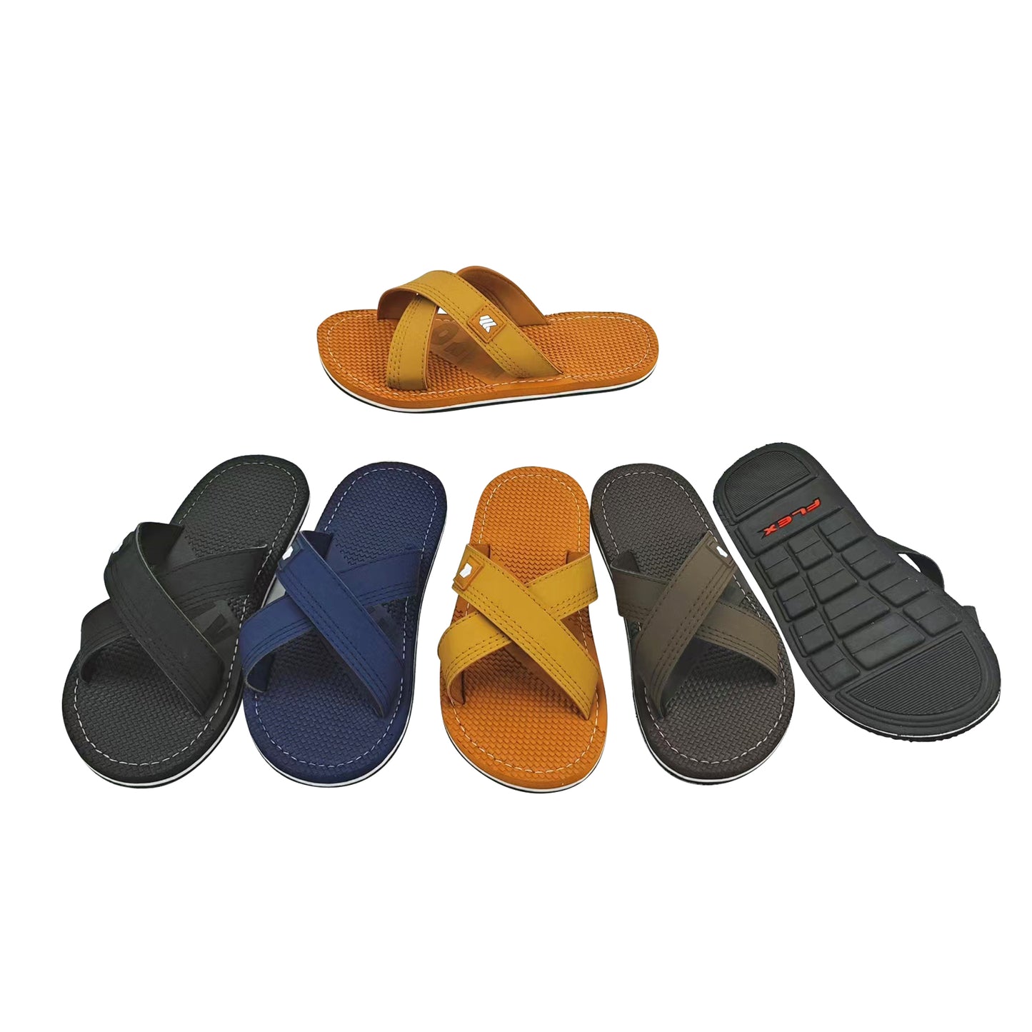Cross Strap Men Slide Sandals