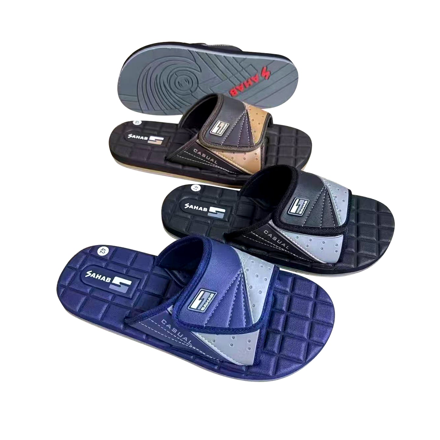 Color Block Logo Men Slides