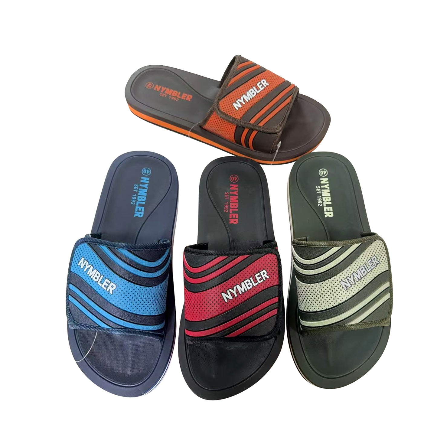 Multi-Stripe Logo Men Slides
