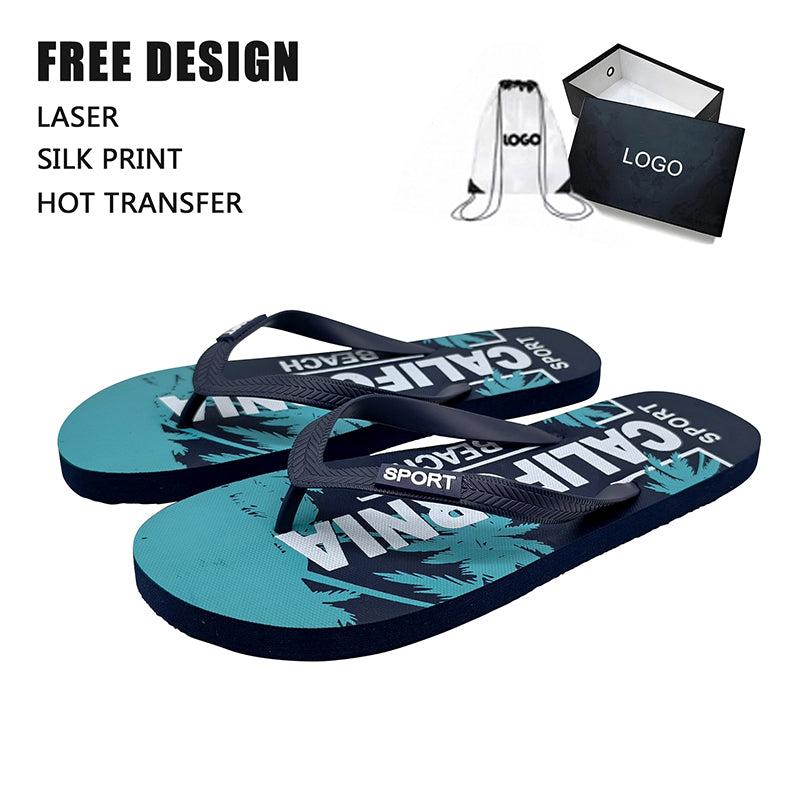 Letter Palm Print Flip Flops Bulk
