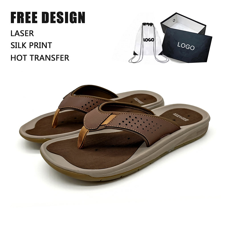 Men Leather Flip Flops