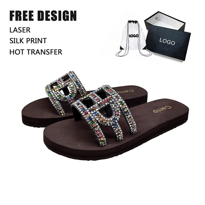Rhinestone Women Slides