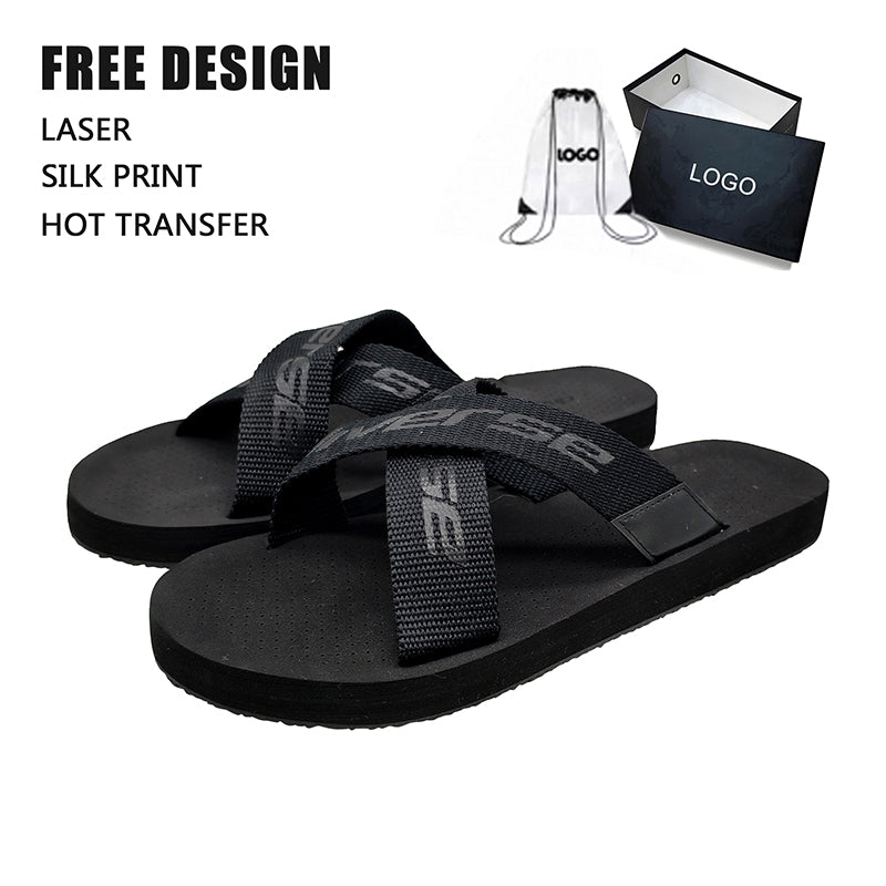 Cross Strap Men Slide Sandals