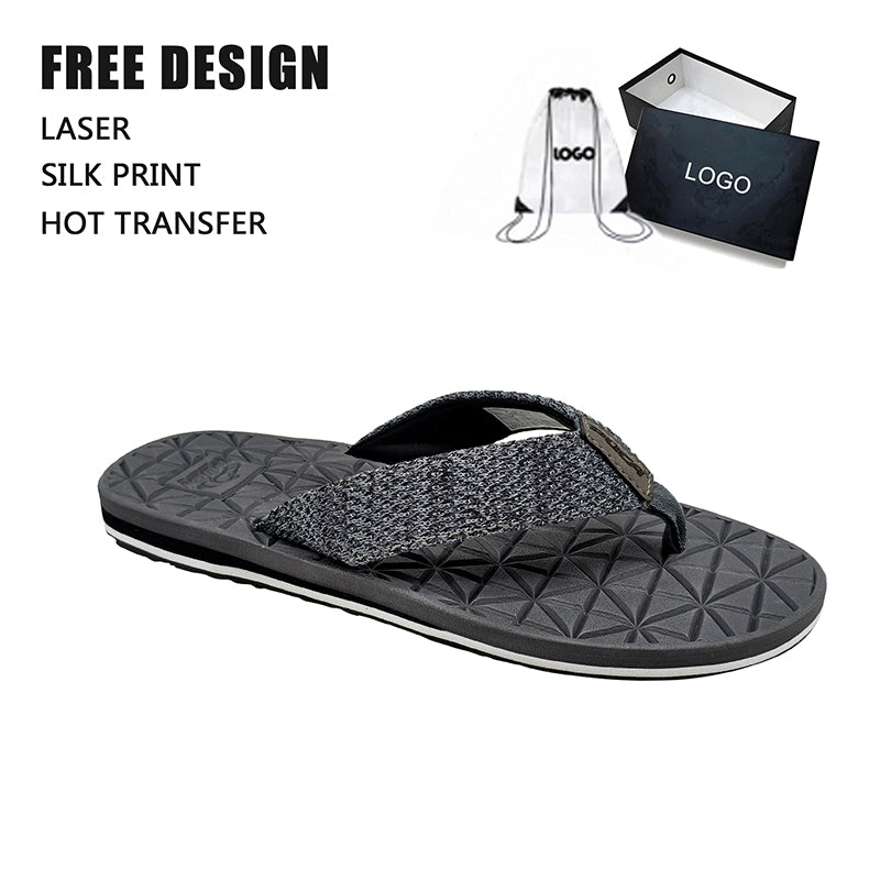 Textured Woven Flip Flops