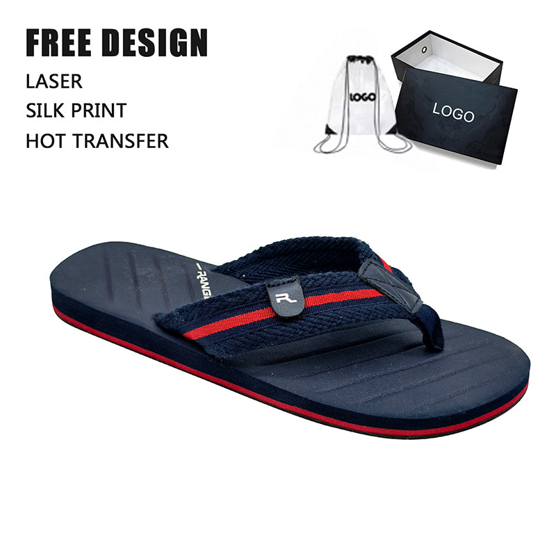 Stripe Woven Flip Flops