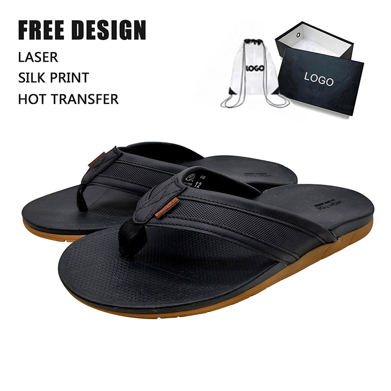 Mesh Strap Tan Edge Flip Flops