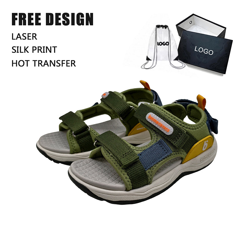 Color Block Adjustable Kids Sport Sandals