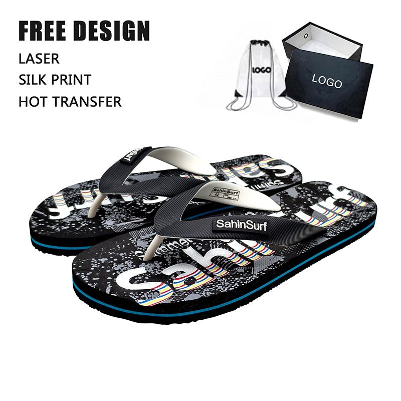 Graffiti Letter Print Surf Flip Flops