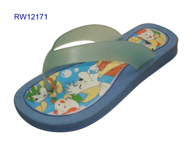 Blue Sole Anime Children's Thong Sandals