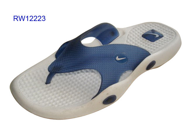 Sporty Blue & White Men's Flip Flops