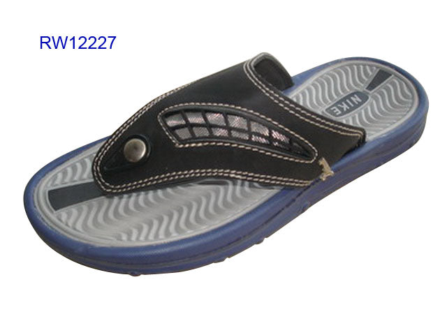 Men's Leather-like Flip Flops Wholesale