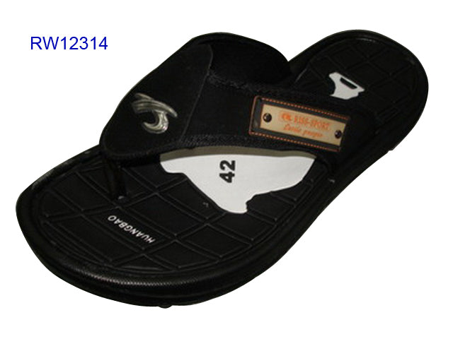 Wholesale Black Men's Sport Flip Flops