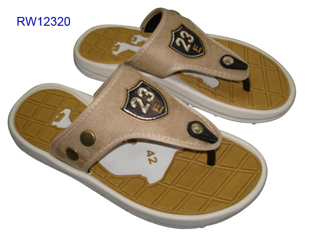 Wholesale Khaki Men's Casual Flip Flops