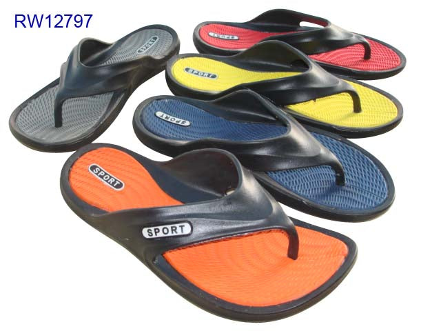 Two-Tone SPORT Logo Non-Slip Thong Sandals