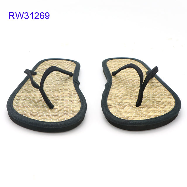 Natural Straw Flip Flops OEM Available