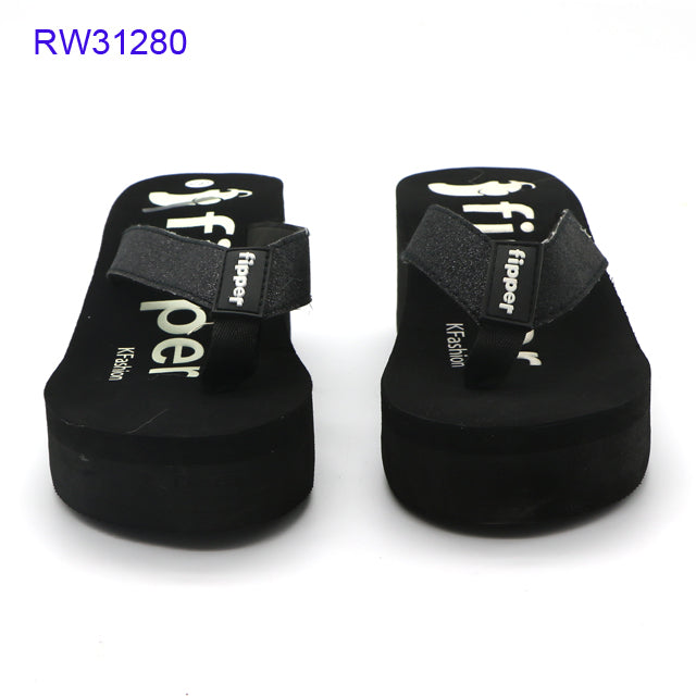 Letter Printed Wedge Slippers Factory Supply