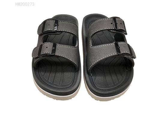 Men's Double Buckle Adjustable Slide Sandals
