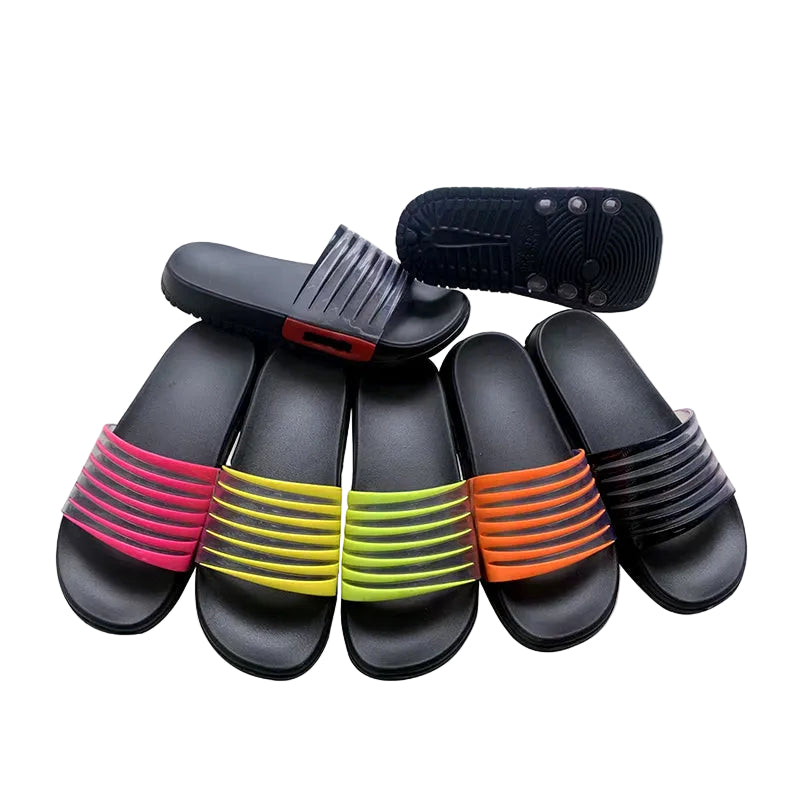 Multi-color Stripe PVC Slide Sandals Wholesale