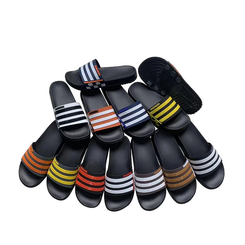 Multi-color 3-Stripe Slide Sandals Wholesale